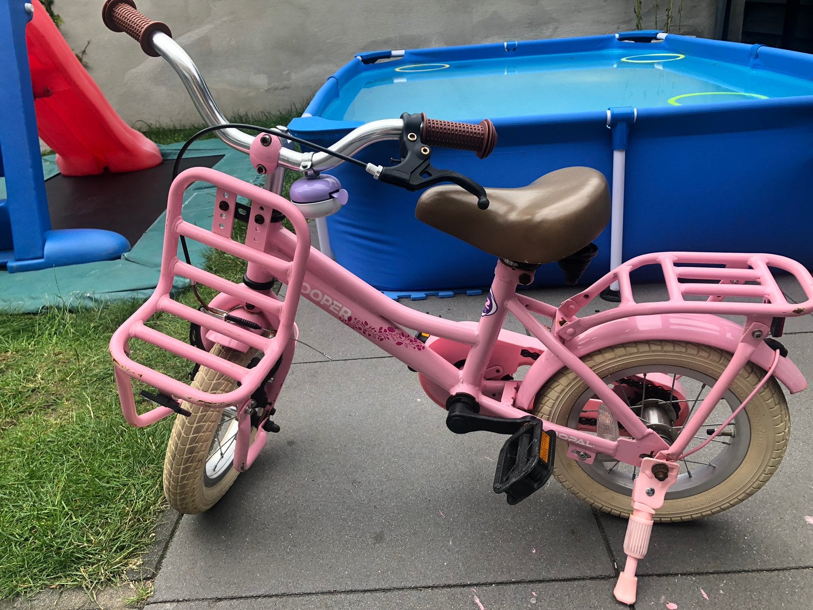 Cooper meisjes fiets 12 inch roze, Fietsen en Brommers, Ophalen, Zo goed als nieuw, 14 inch of minder, Handrem