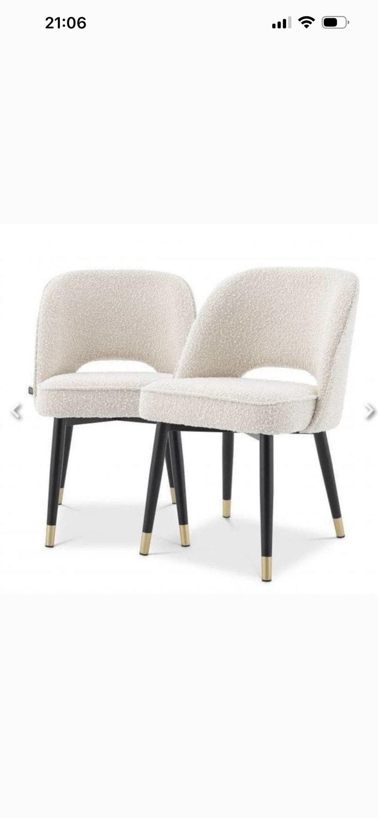Eetkamer stoel, chair Cliff boucle van Eichholtz, Ophalen, Nieuw, Overige kleuren, Stof