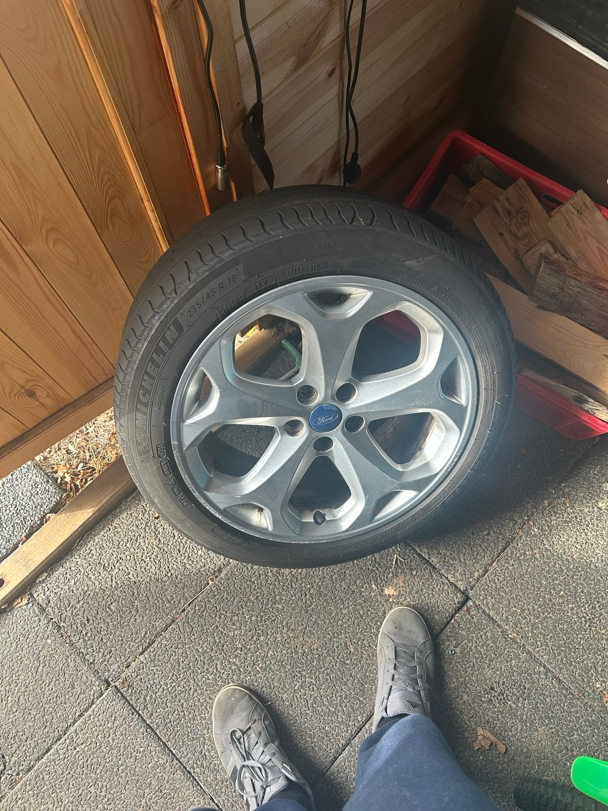 Ford Mondeo 18 inch velgen met Michelin zomerbanden, Auto-onderdelen, 18 inch, Gebruikt, Banden en Velgen, Ophalen of Verzenden