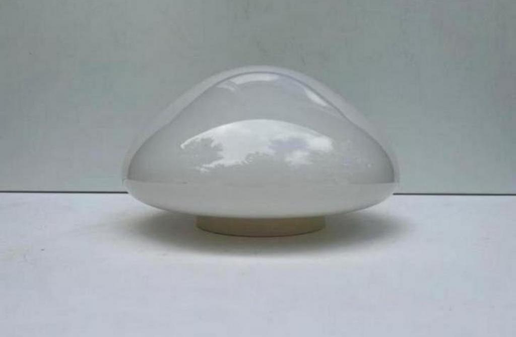 Vintage Mushroom plafondlamp Wilhelm Wagenfeld Lindner 25 cm, Ophalen of Verzenden, Zo goed als nieuw, Glas, Mid Century