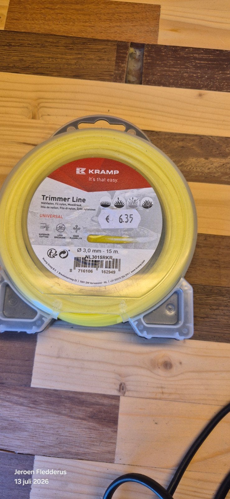 Kramp Trimmerdraad 3.0 mm - 15 m Universeel, Ophalen of Verzenden