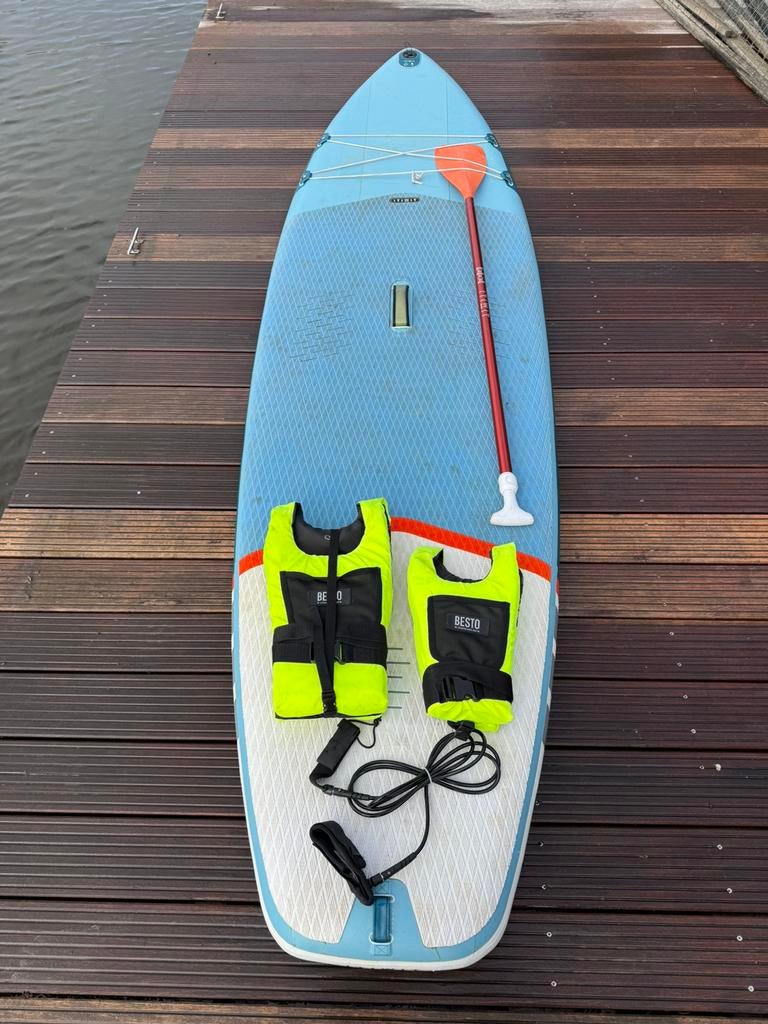 Gebruikte Opblaasbare Decathlon SUP+Pomp + veel meer!, Watersport en Boten, Ophalen, Gebruikt, SUP-boards