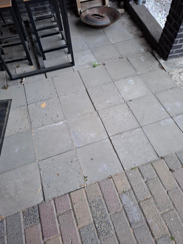Stoeptegels 30x30, Tuin en Terras, Ophalen, Gebruikt, Beton, Terrastegels