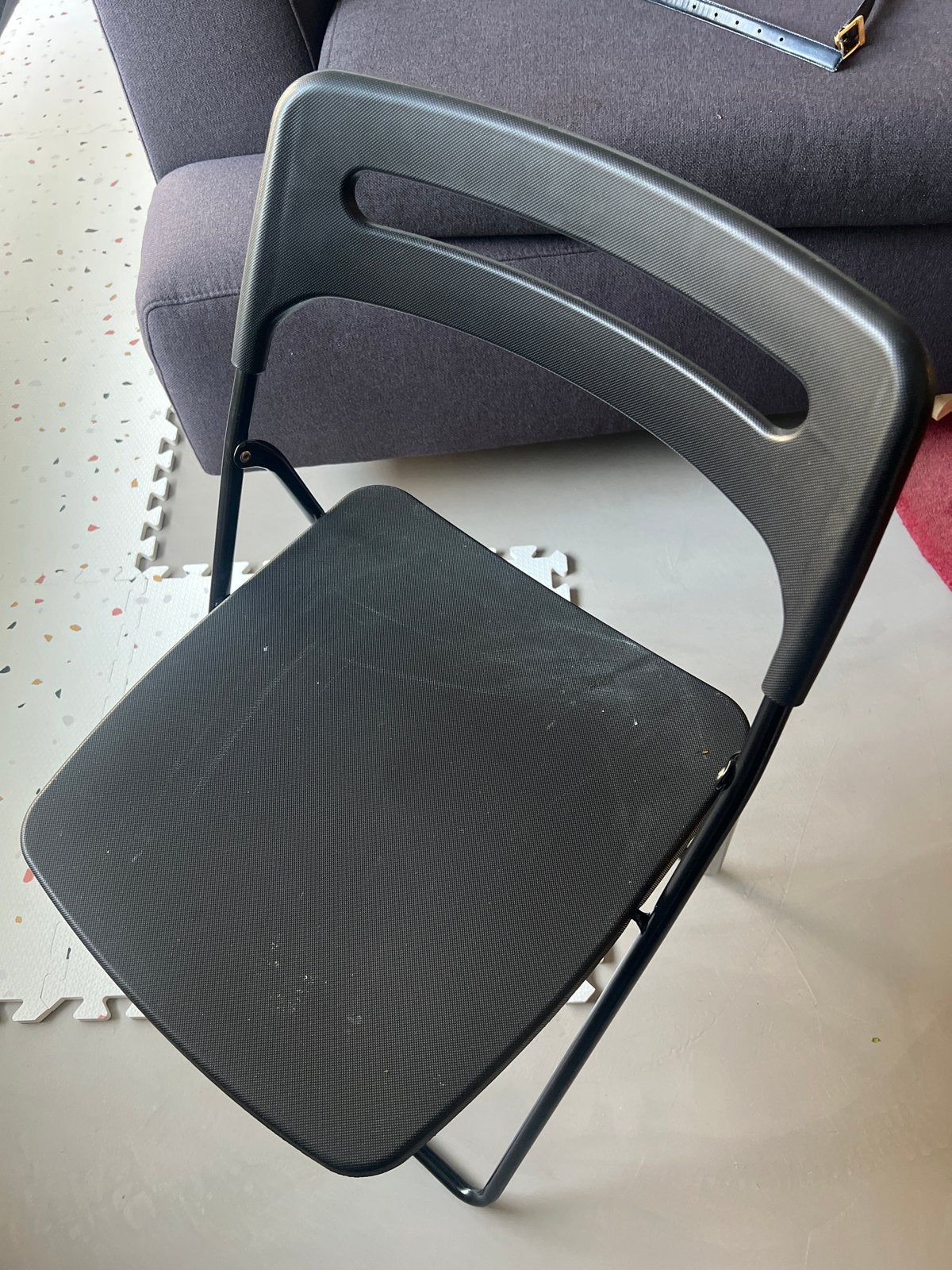 2x IKEA Nisse Klapstoel - Zwart, Ophalen, Kunststof, Gebruikt, Twee