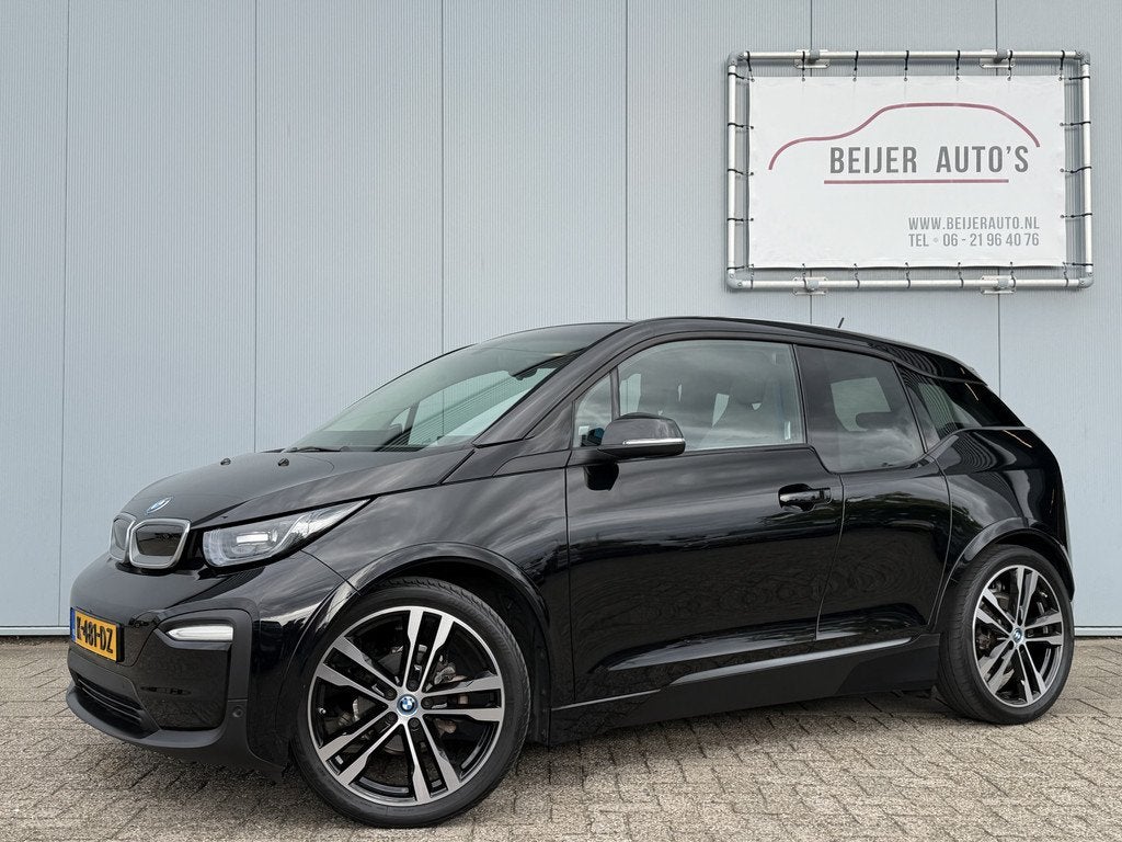 BMW i3 Dark Shadow Edition 120Ah 42 kWh SOH 90,9%/Apple Carp, Auto's, BMW, Automaat, 4 stoelen, Zwart, Grijs