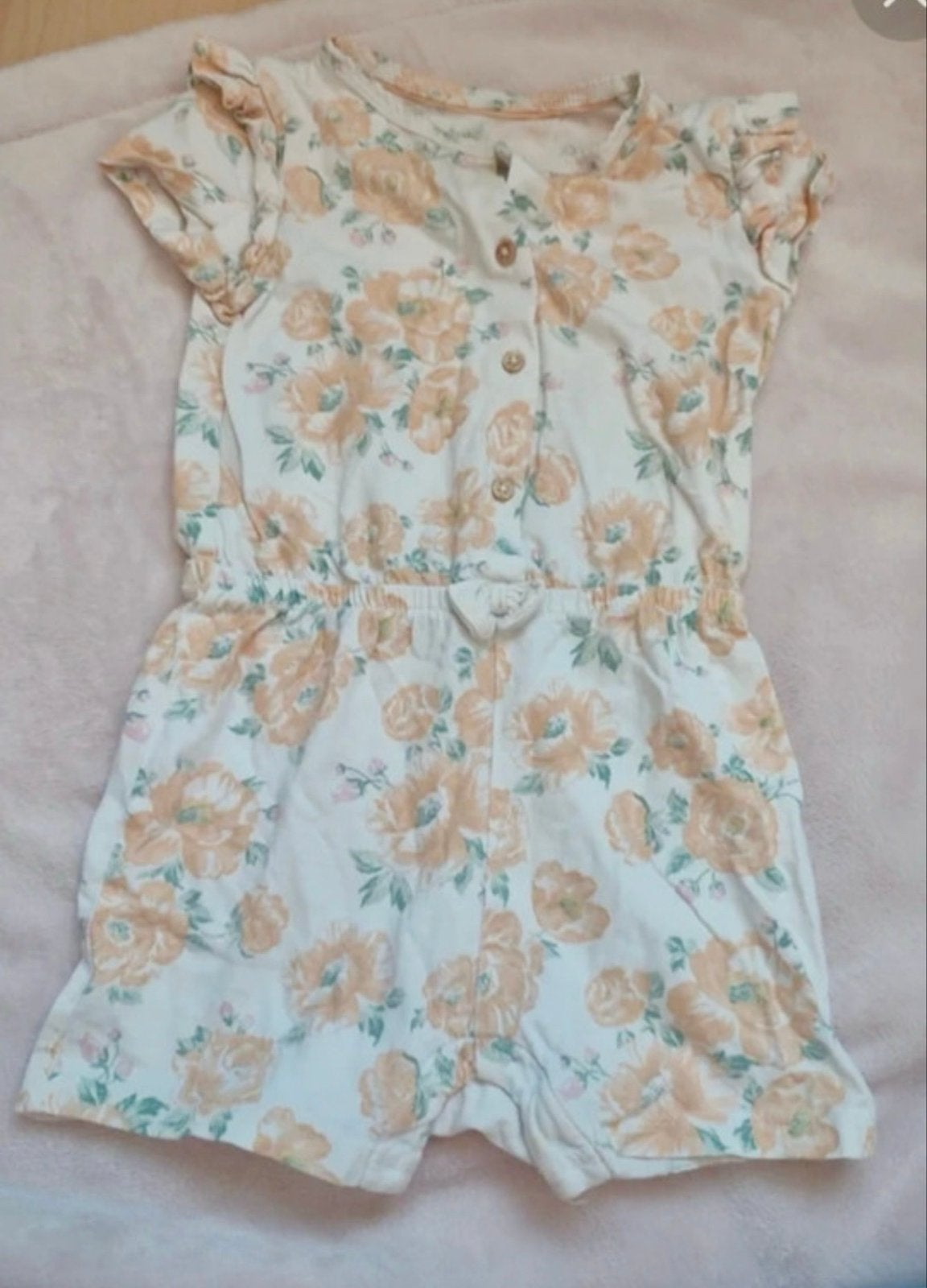Schattige bloemenprint korte jumpsuit, Ophalen of Verzenden, Zo goed als nieuw, Meisje