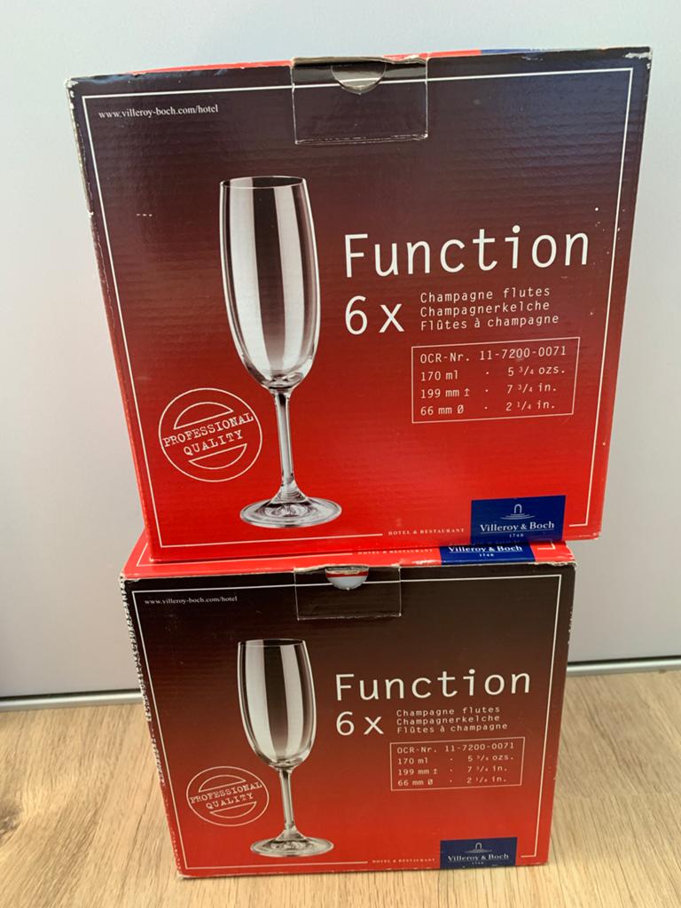 Villeroy & Boch champagne flutes/glazen, Ophalen, Glas, Overige stijlen, Glas of Glazen