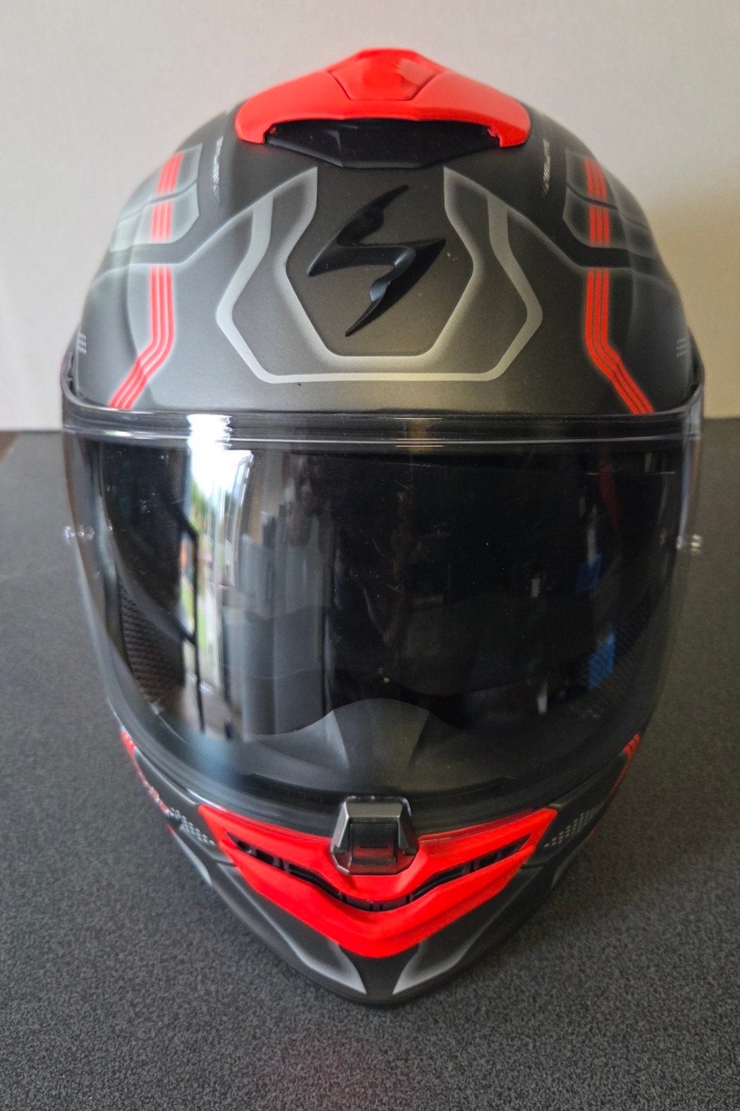 Scorpion EXO-1400 Air Integraalhelm - Zwart/Rood, Motoren, Kleding | Motorhelmen, Overige merken, M, Heren, Ophalen of Verzenden