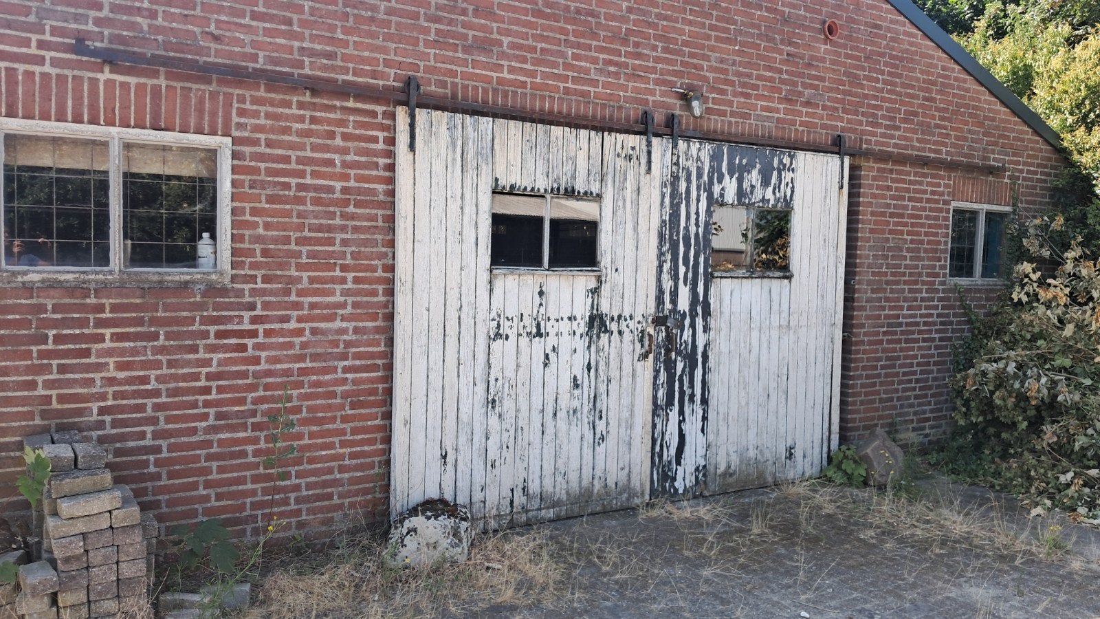 Oude schuurdeur, breedte 354 cm, hoogte 240 cm, Ophalen, Gebruikt, Overige typen, Schuifdeur