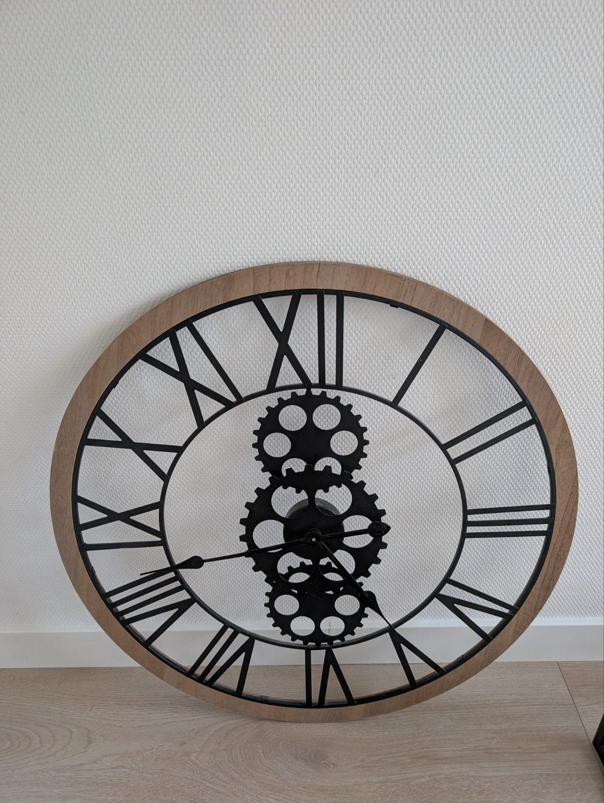 Grote wandklok met zichtbaar uurwerk - defect, Verzenden, Gebruikt, Wandklok