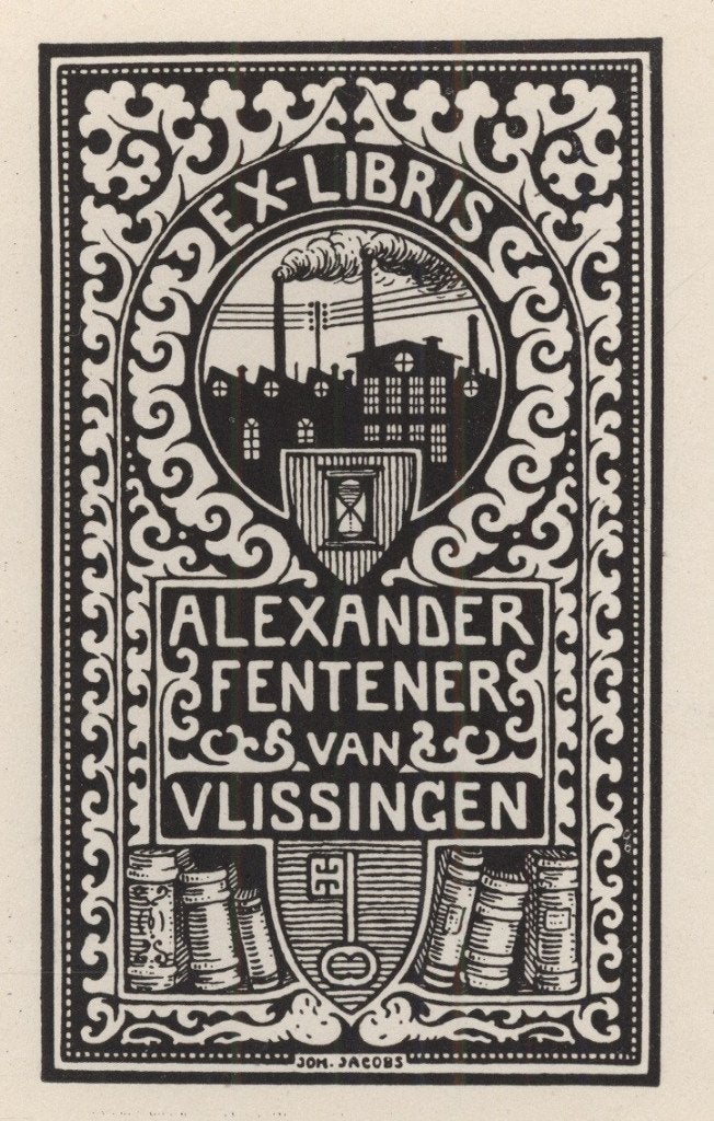 0116 Ex Libris Nederland : Johan Jacobs, 1908, Verzenden, Ex libris