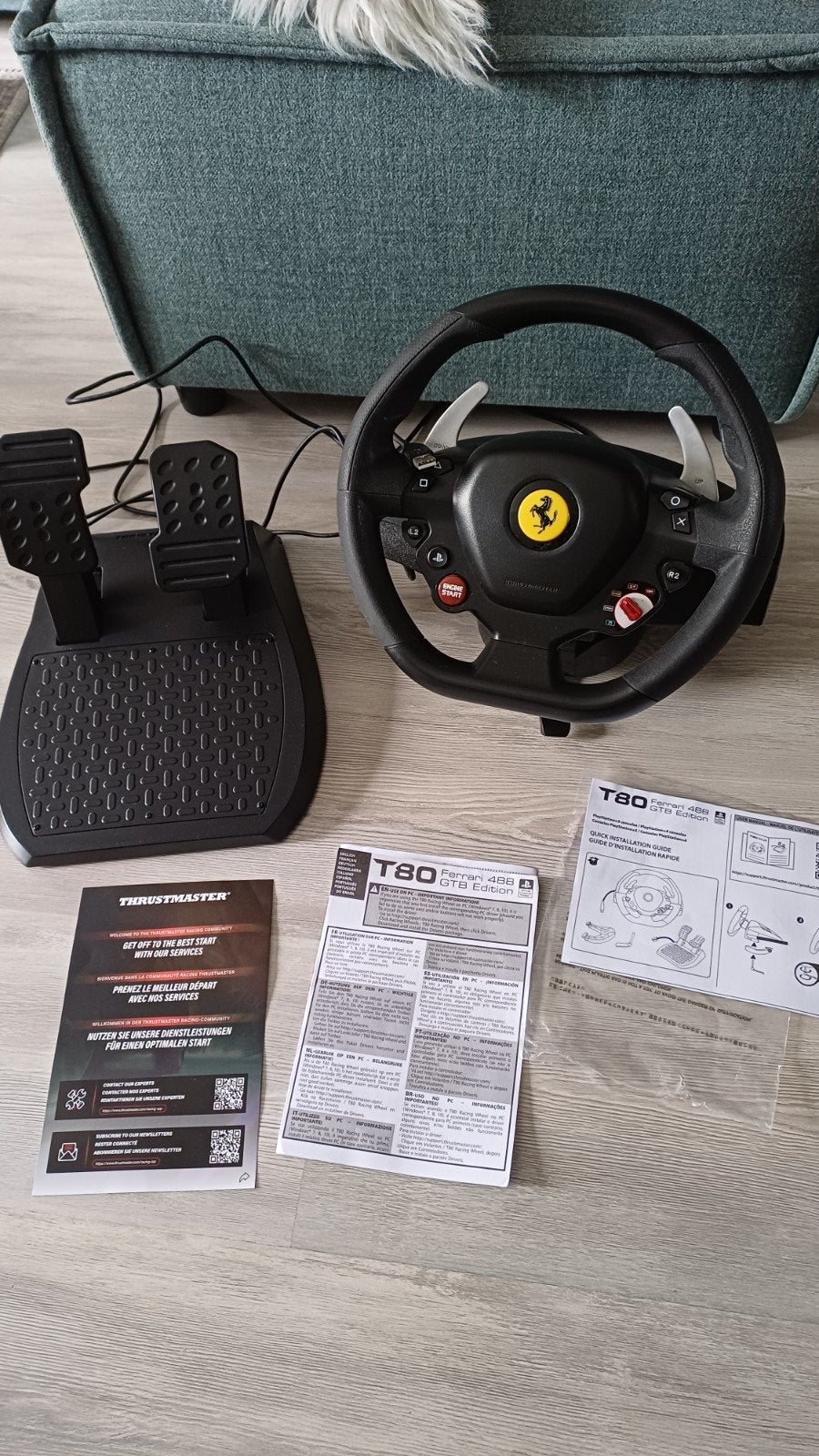 Thrustmaster T80 Ferrari 488 GTB edition racing stuur, Verzenden, Nieuw