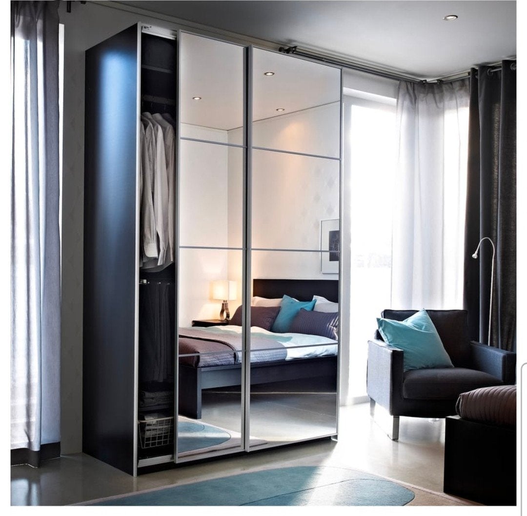 NIEUW - 2 spiegels voor Pax kast schuifdeur 100cm breed, Ophalen, 200 cm of meer, Nieuw, 50 tot 100 cm