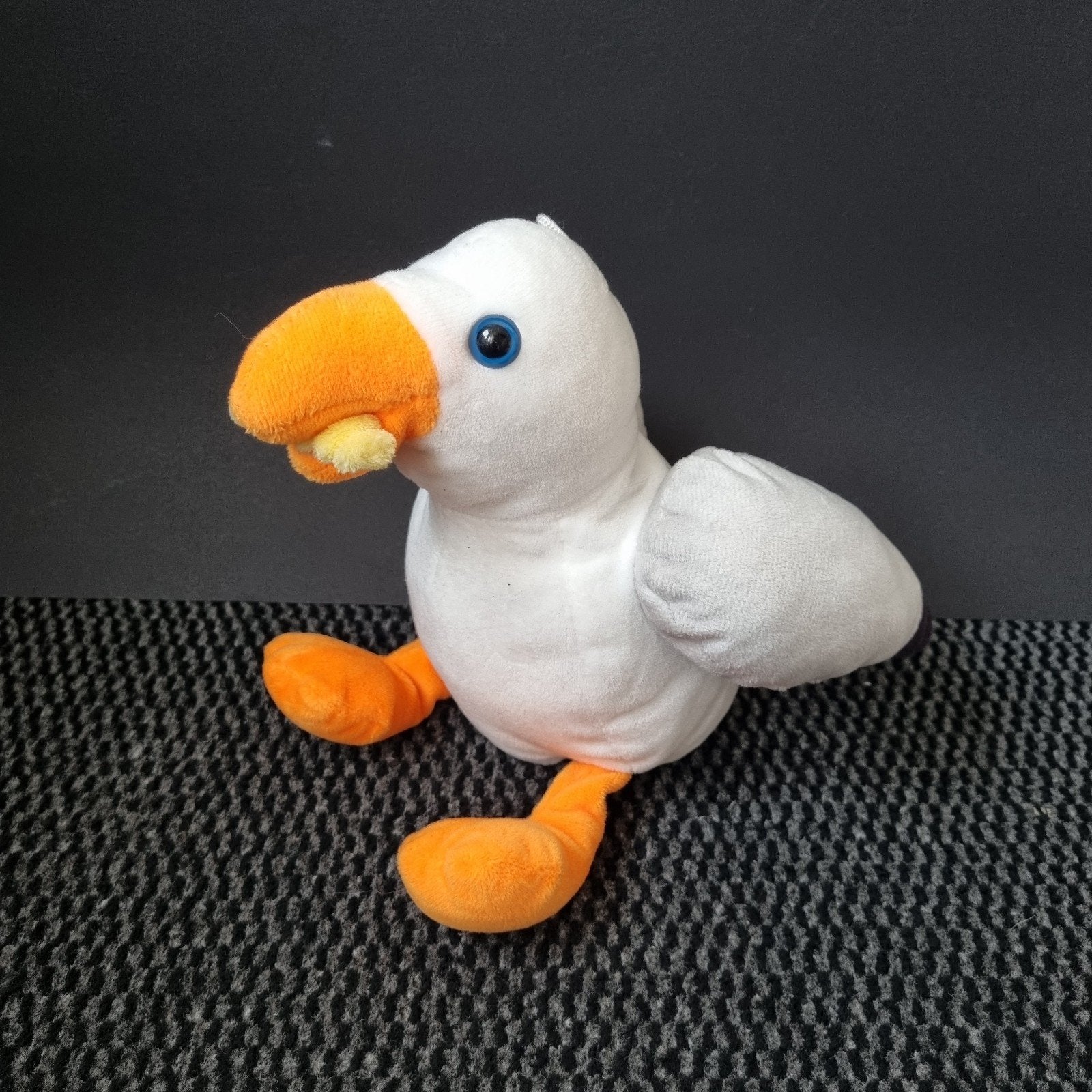 Steven the Seagull knuffel meeuw met friet patat in snavel, Ophalen of Verzenden, Zo goed als nieuw
