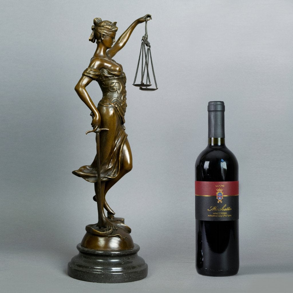 Bronzen beeld Vrouwe Justitia, 45 cm, hoge kwaliteit, Verzamelen, Beelden en Beeldjes, Nieuw, Mens, Ophalen of Verzenden