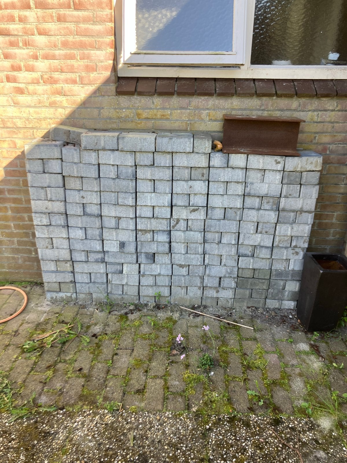 Beton klinkers voor tuin of oprit, Tuin en Terras, Ophalen, Gebruikt, Klinkers, 10 m² of meer