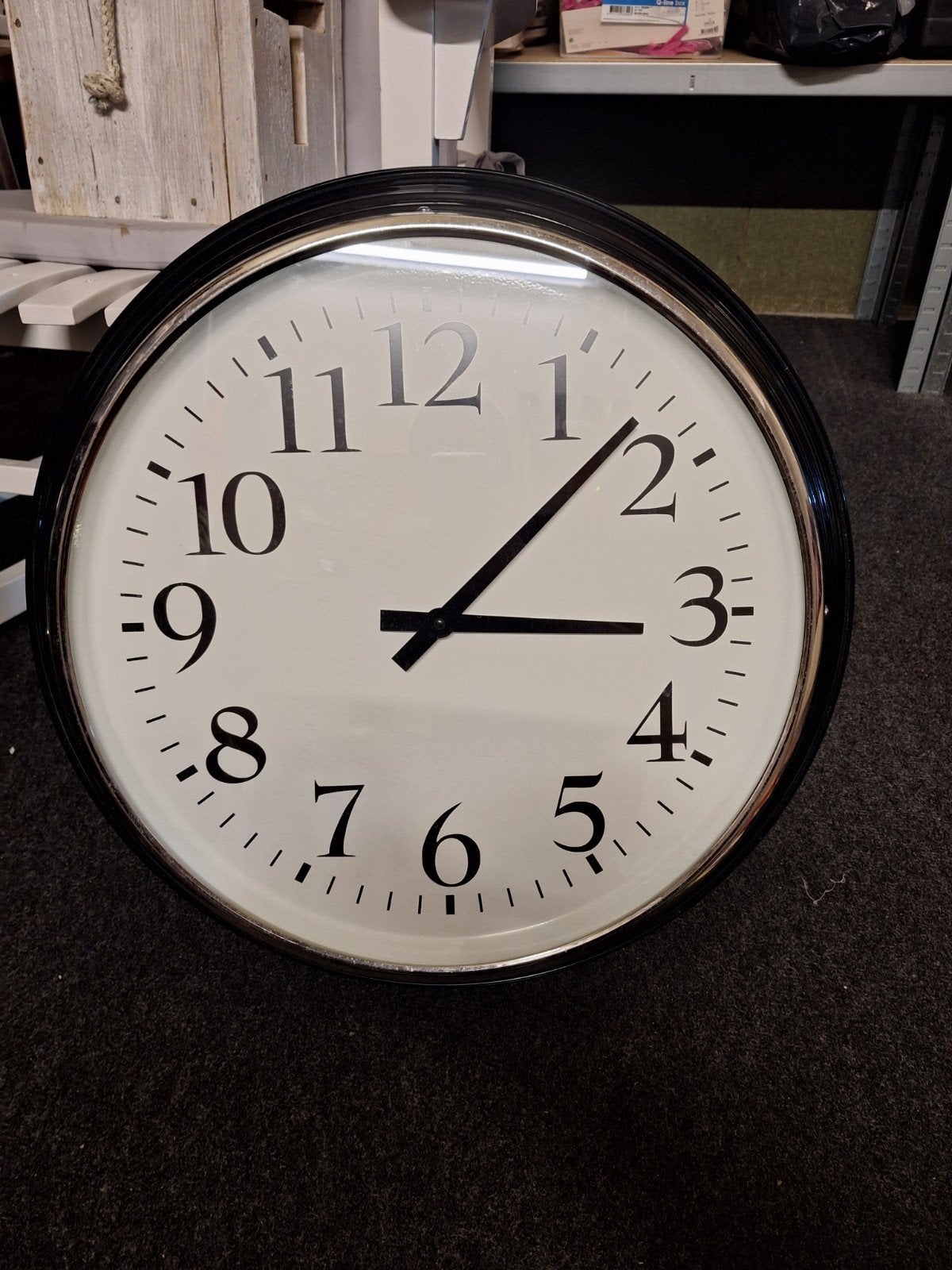 Grote IKEA Bravur wandklok - Zwart, 59 cm diameter, Ophalen, Wandklok