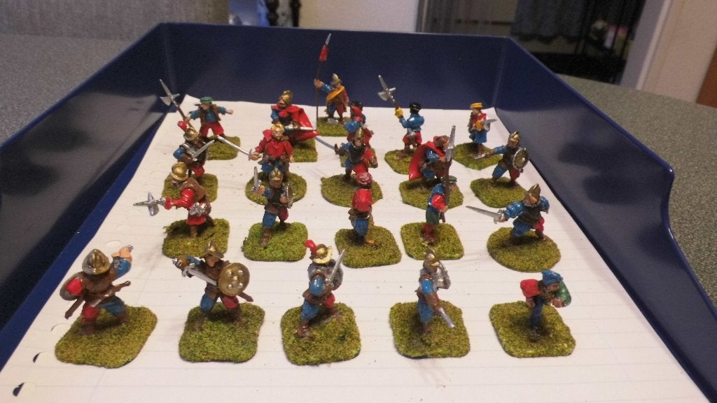 28MM /2SETS Figuren/Tin/Geverfd/Kozakken/Congueststadores, Ophalen of Verzenden, Zo goed als nieuw, Figuurtje(s), Geverfd