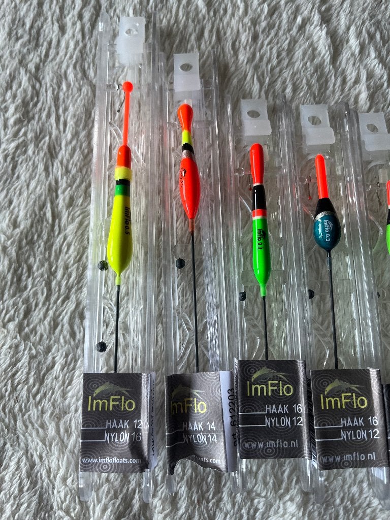 adv 303 / NIEUW mixset 6 dobbertuigjes IMFLO, Ophalen of Verzenden, Nieuw, Dobber of Lood