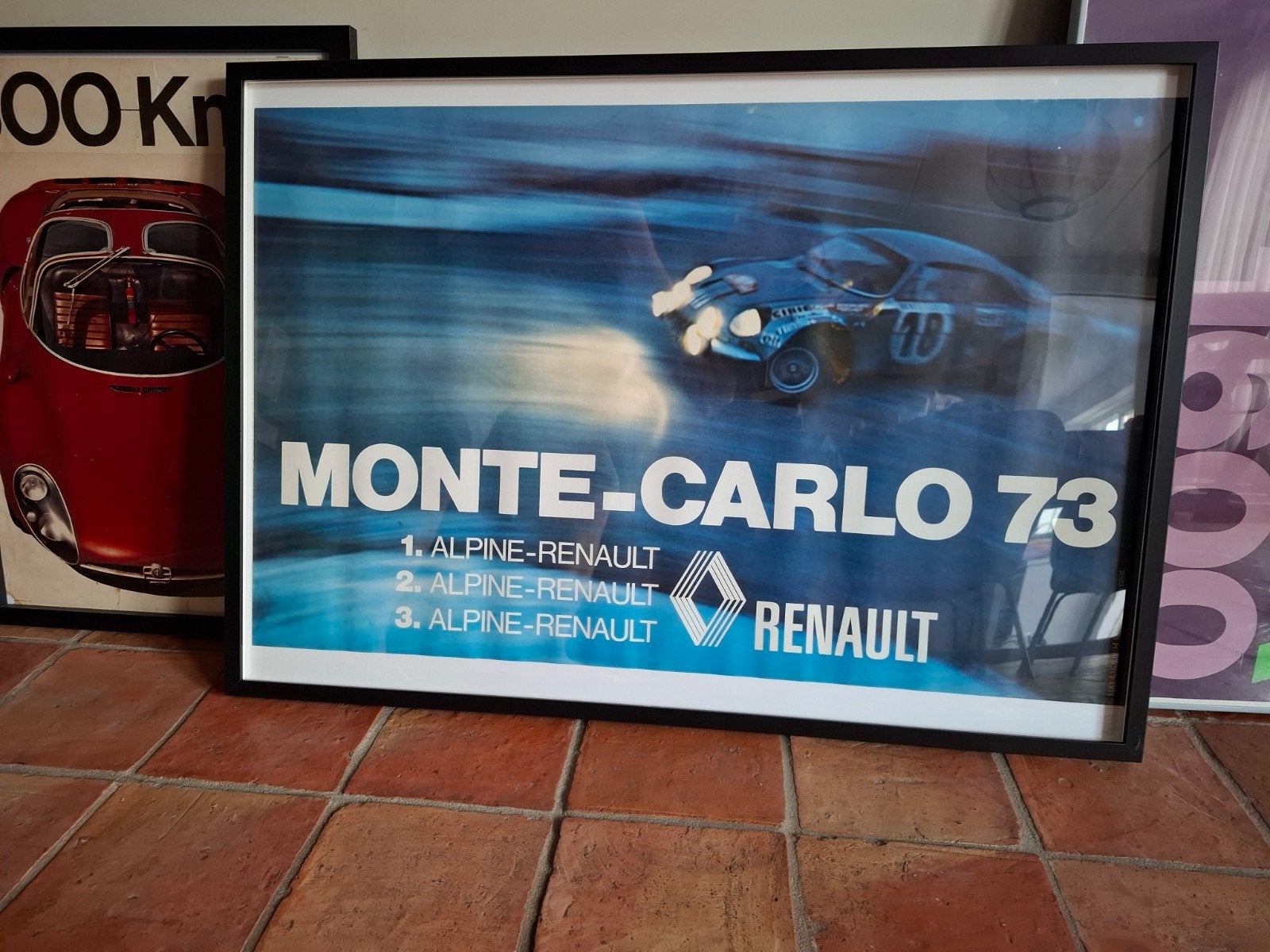 Originele Renault Alpine Monte-Carlo '73 poster, Ophalen of Verzenden, Gebruikt, Auto's