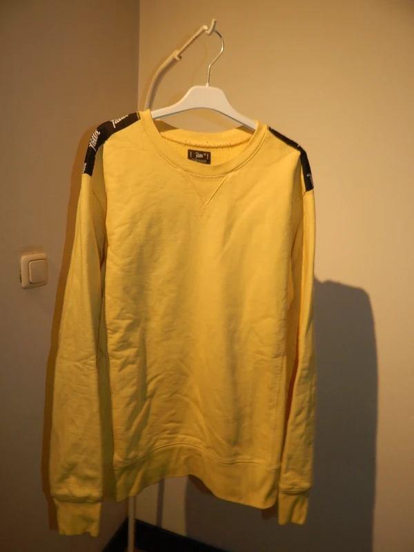 Patta sportieve sweater trui geel merk band schouder L, Kleding | Heren, Truien en Vesten, Maat 52/54 (L), Verzenden, Geel, Zo goed als nieuw