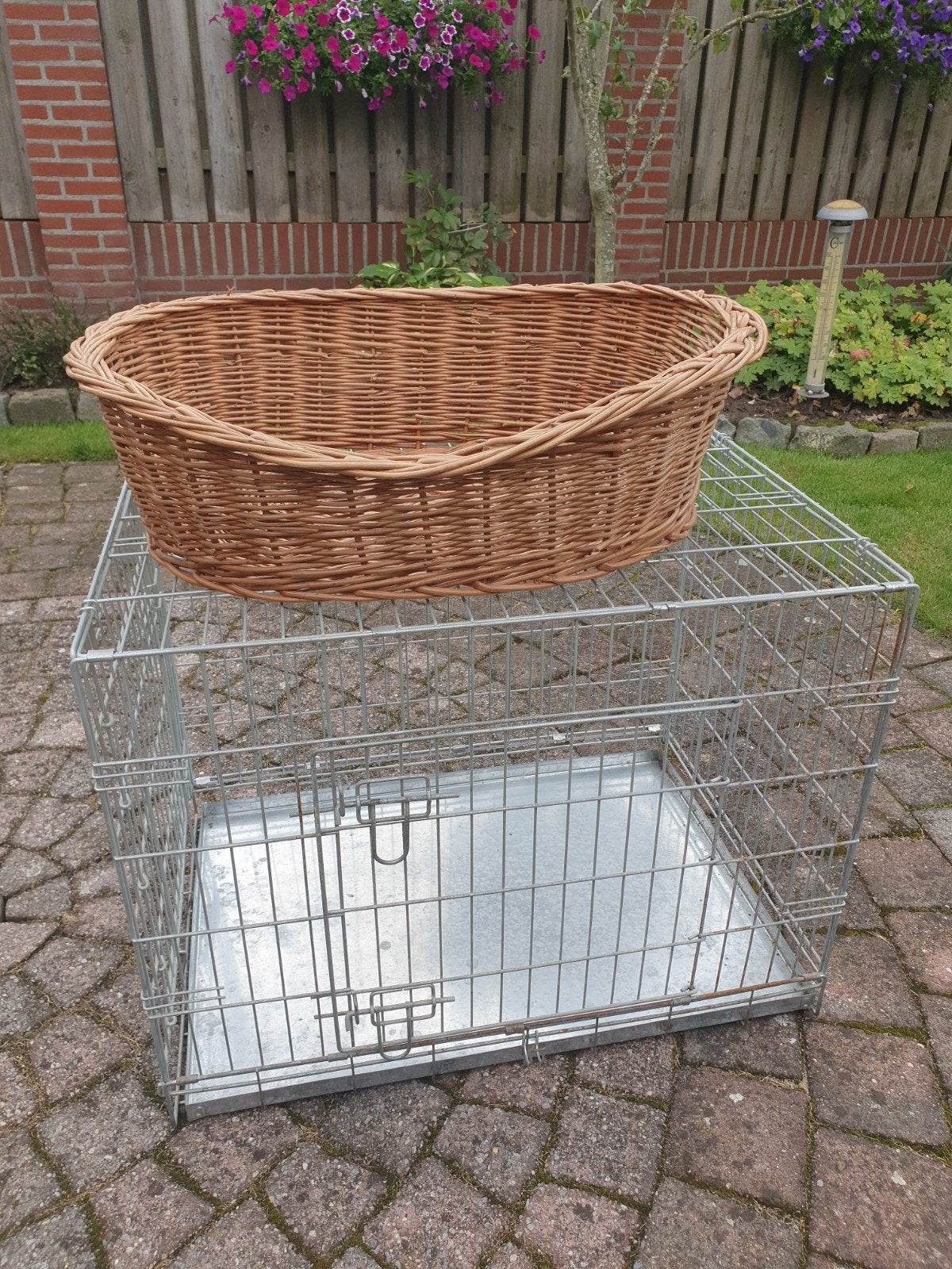 hondenbench mand en toebehoren, Ophalen, Gebruikt