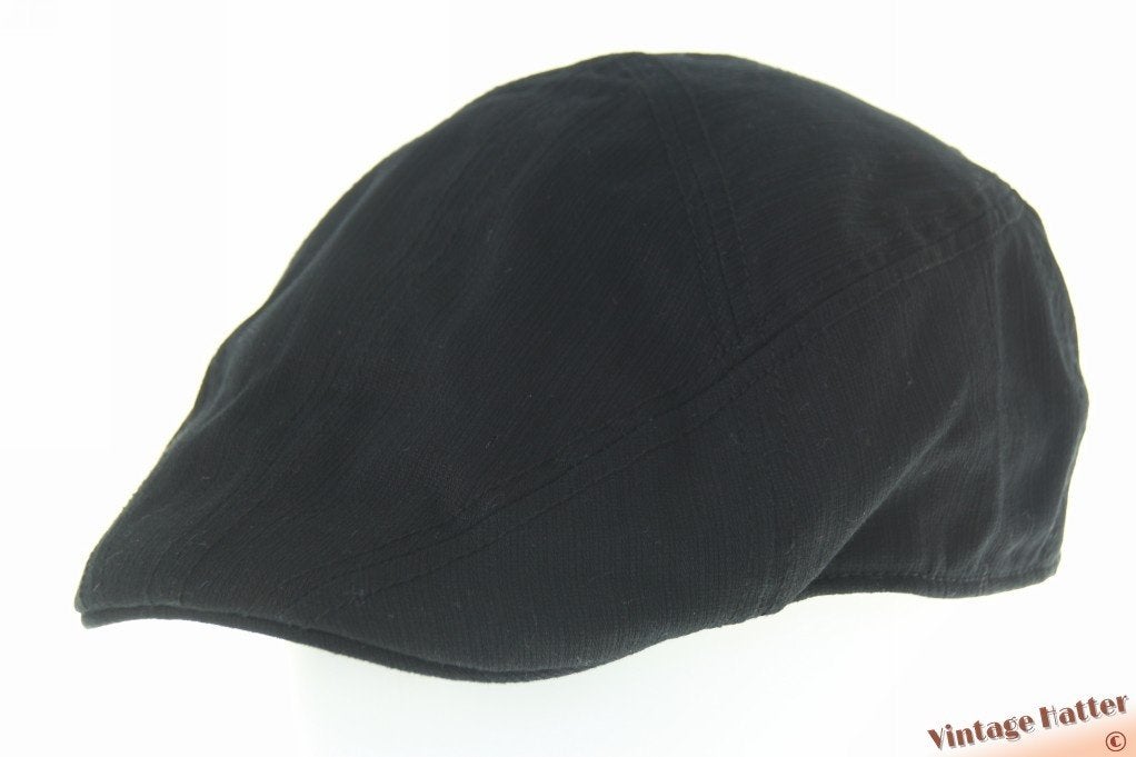 Vintage flatcap Platte pet CandA zwart katoen 61-62 = XL-XXL, Kleding | Heren, 60 cm (XL, 7½ inch) of meer, CandA (C&A), Ophalen of Verzenden
