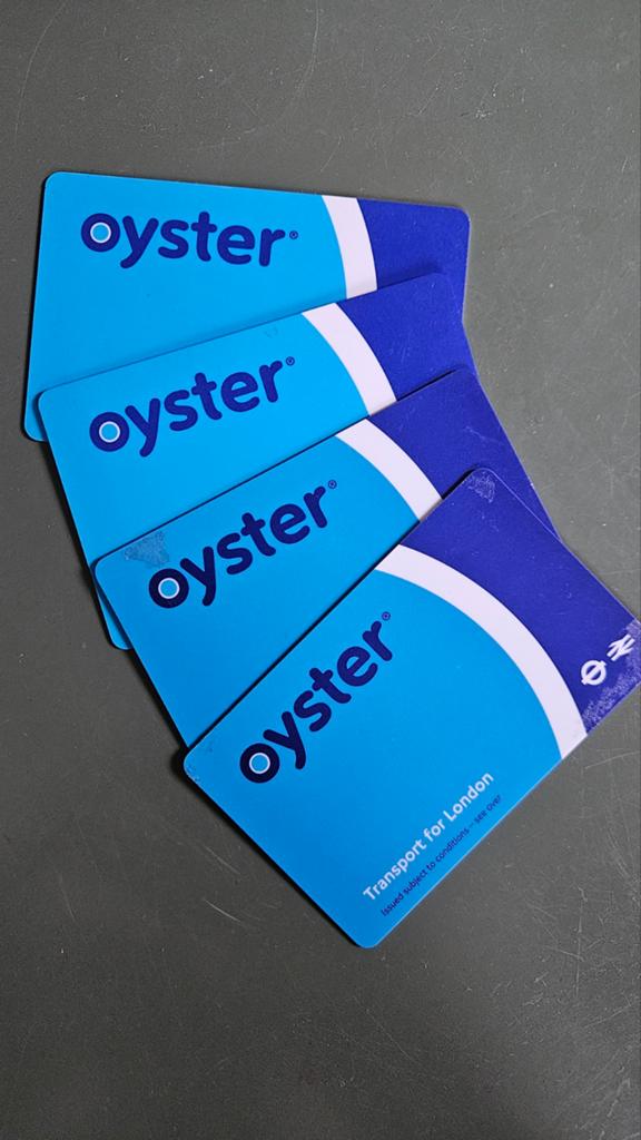 4x Oystercard voor Londen, Tickets en Kaartjes, Drie personen of meer, Bus, Metro of Tram, Buitenland, Algemeen kaartje