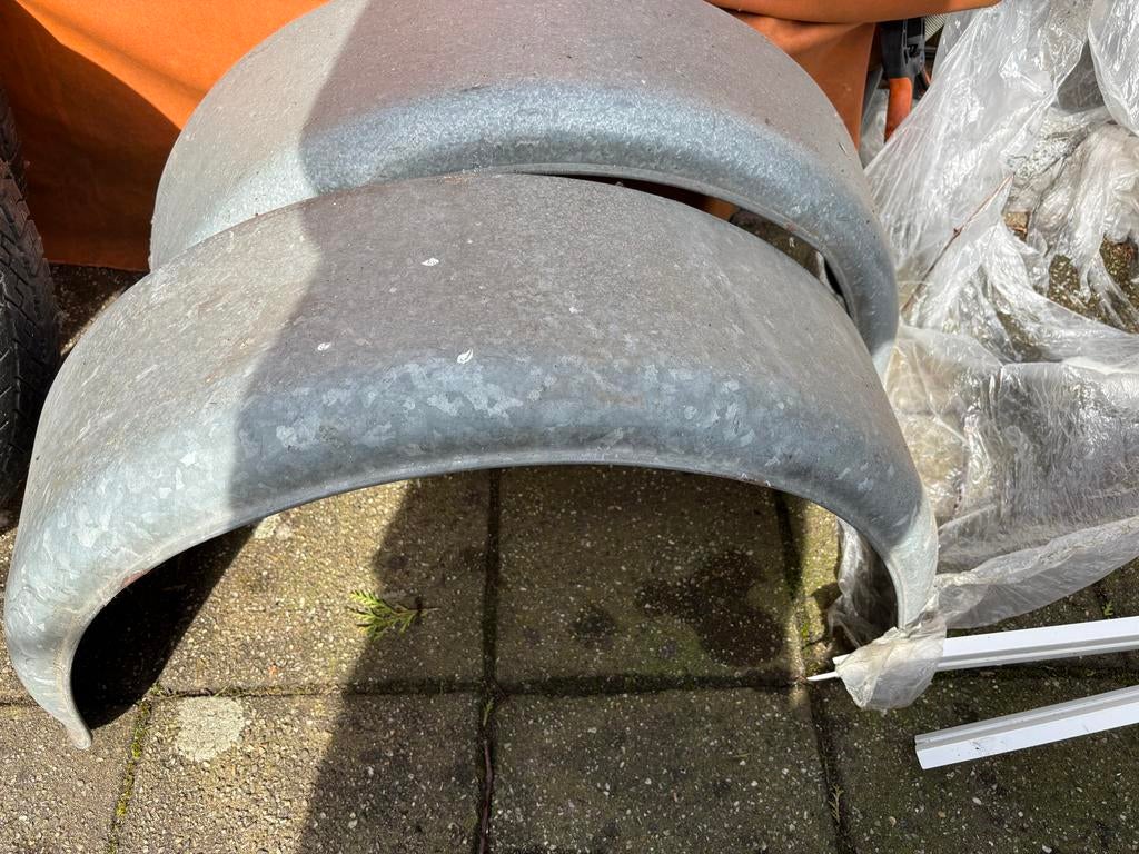 Aanhanger onderdelen: Spatborden en wielen, Ophalen of Verzenden, Gebruikt