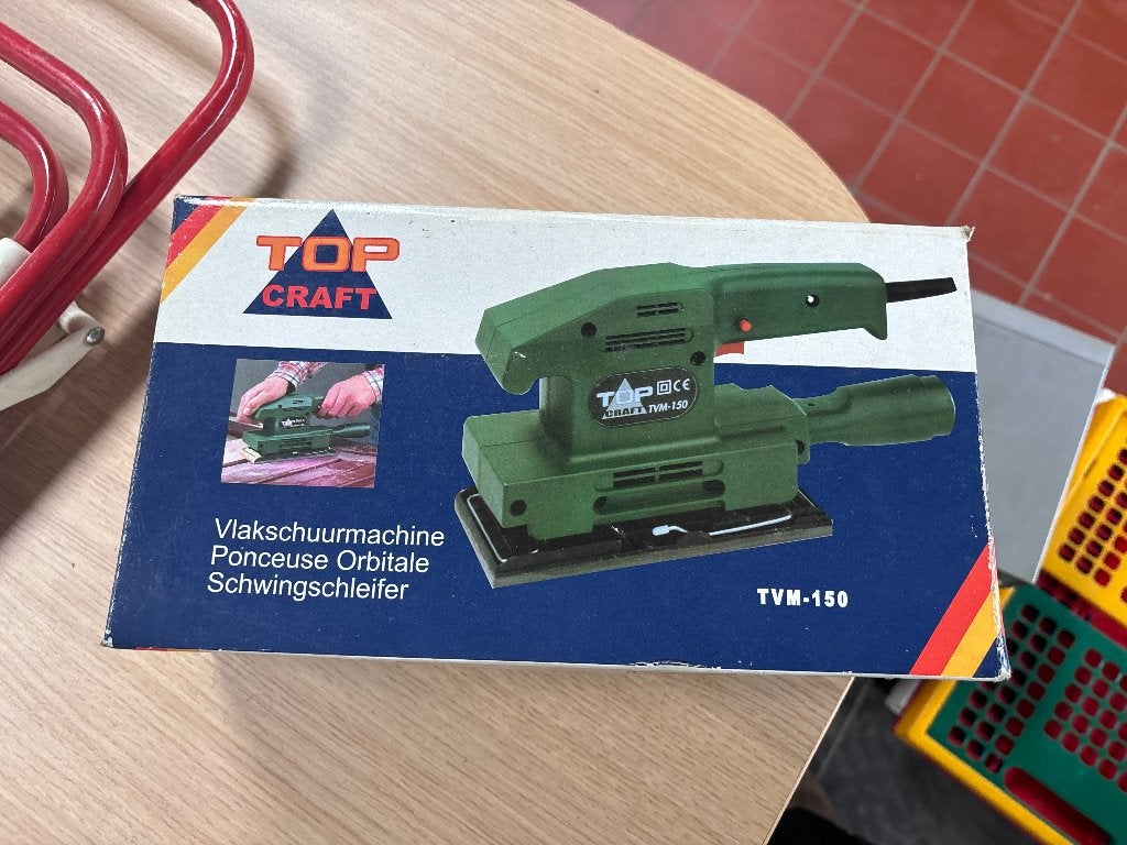 Top Craft TVM-150 Vlakschuurmachine Schuurmachine Groen, Doe-het-zelf en Verbouw, Gereedschap | Schuurmachines, Ophalen, Nieuw