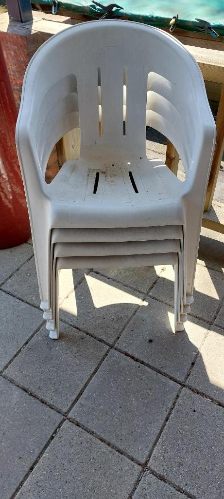 4 tuin kuipstoeltje, Ophalen, Gebruikt, Plastic, Stapelbaar