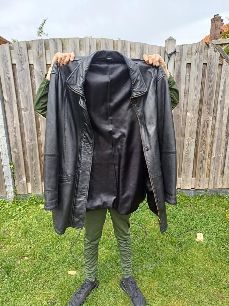 Grote maat leren jas, Ophalen of Verzenden, Zo goed als nieuw, Maat 56/58 (XL), Bruin
