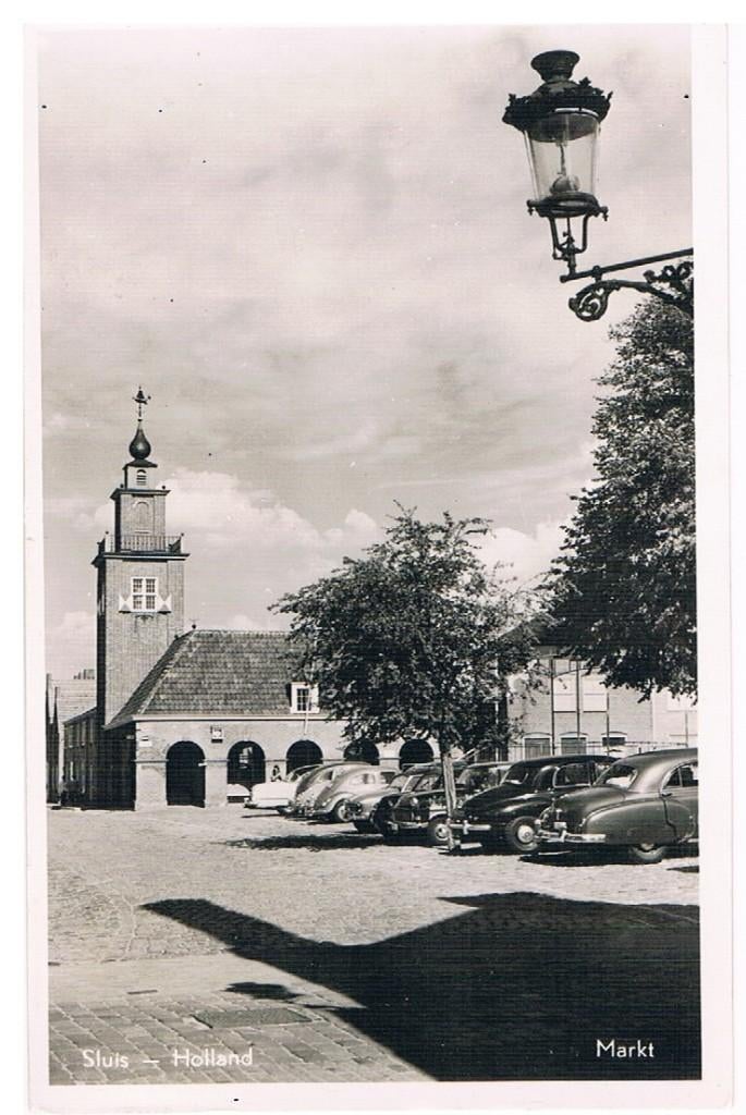 Aanzichtkaart  Sluis, Verzenden, 1940 tot 1960, Gelopen, Zeeland