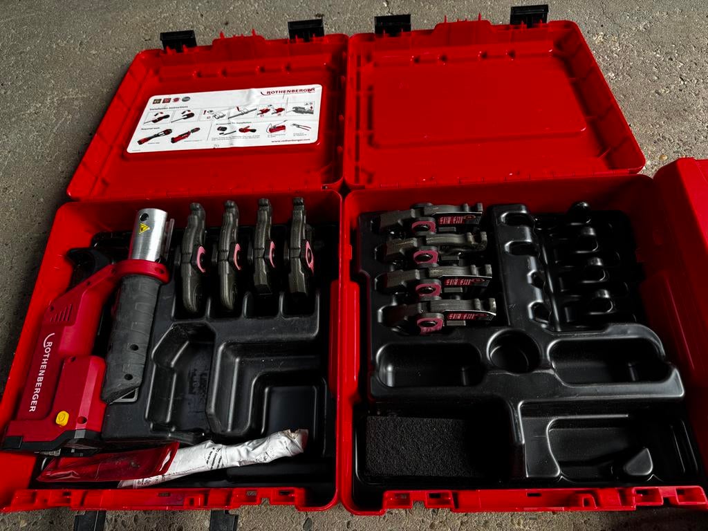 Rothenberger Romax Compact TT persmachine sets,accu’s,bekken, Ophalen of Verzenden, Zo goed als nieuw