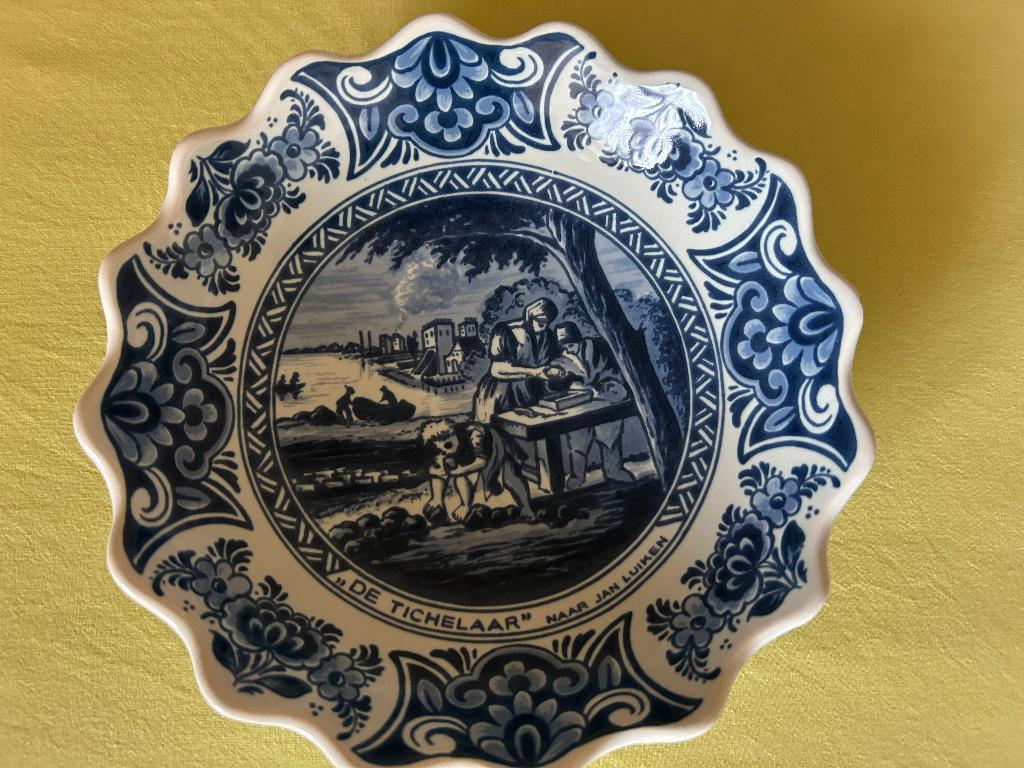 Delftsblauw Bord .Wandbord .18,5 cm .Tegel .Ambacht 15052026, Ophalen