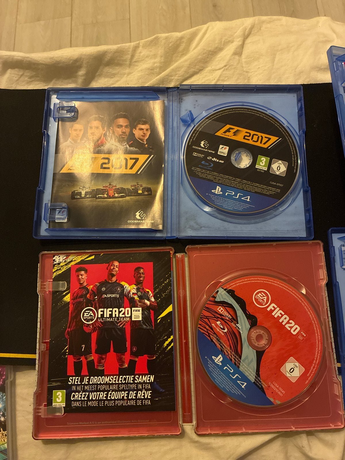 PS4 Games: F1 2017, FIFA 17, 18, 19, 20 en FC24, Spelcomputers en Games, Gebruikt, Eén computer, Ophalen of Verzenden, Sport