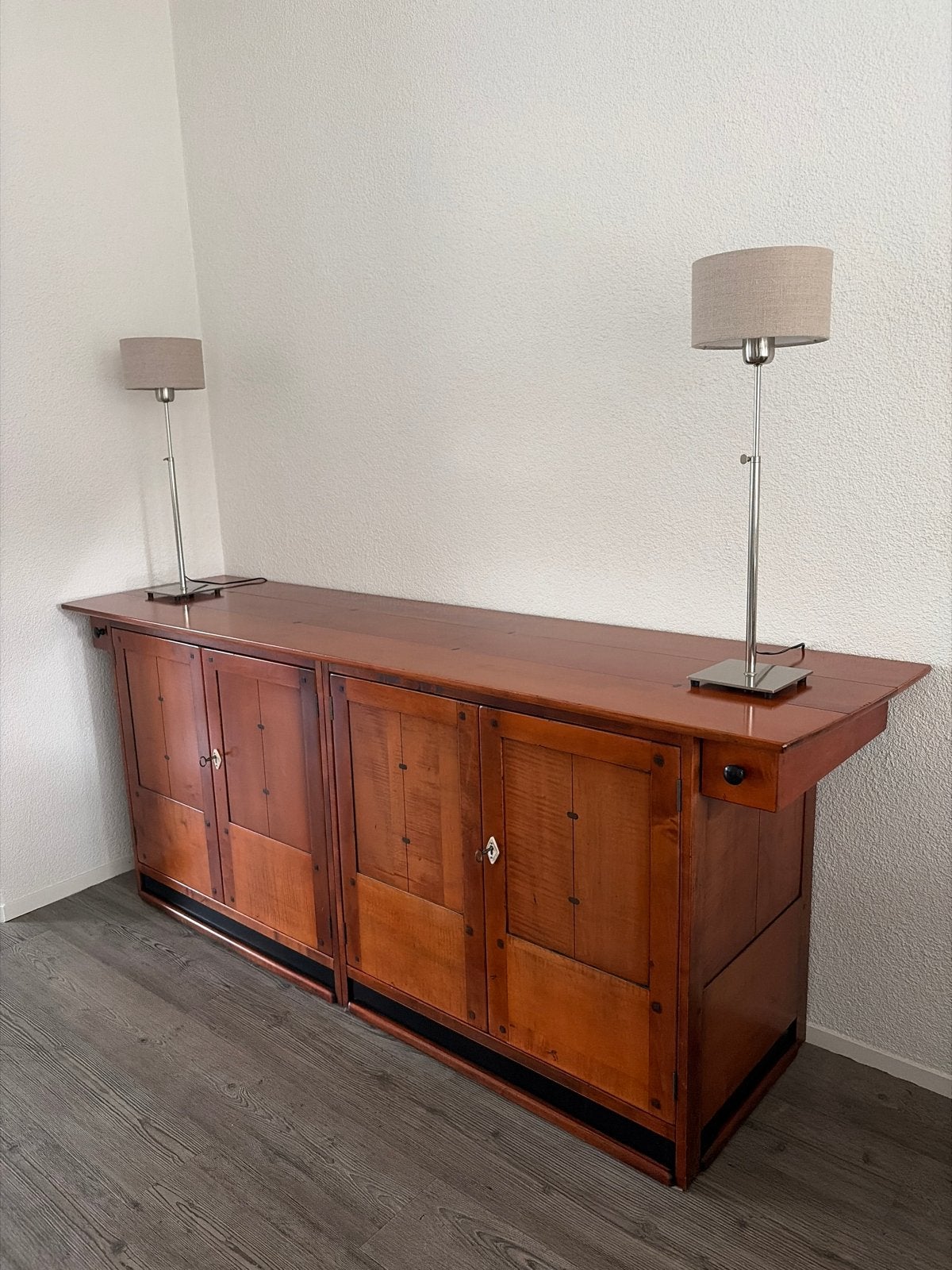 Schuitema en Zonen Shaker Dressoir Kast Kersenhout, Ophalen, Gebruikt, 200 cm of meer, Kersenhout