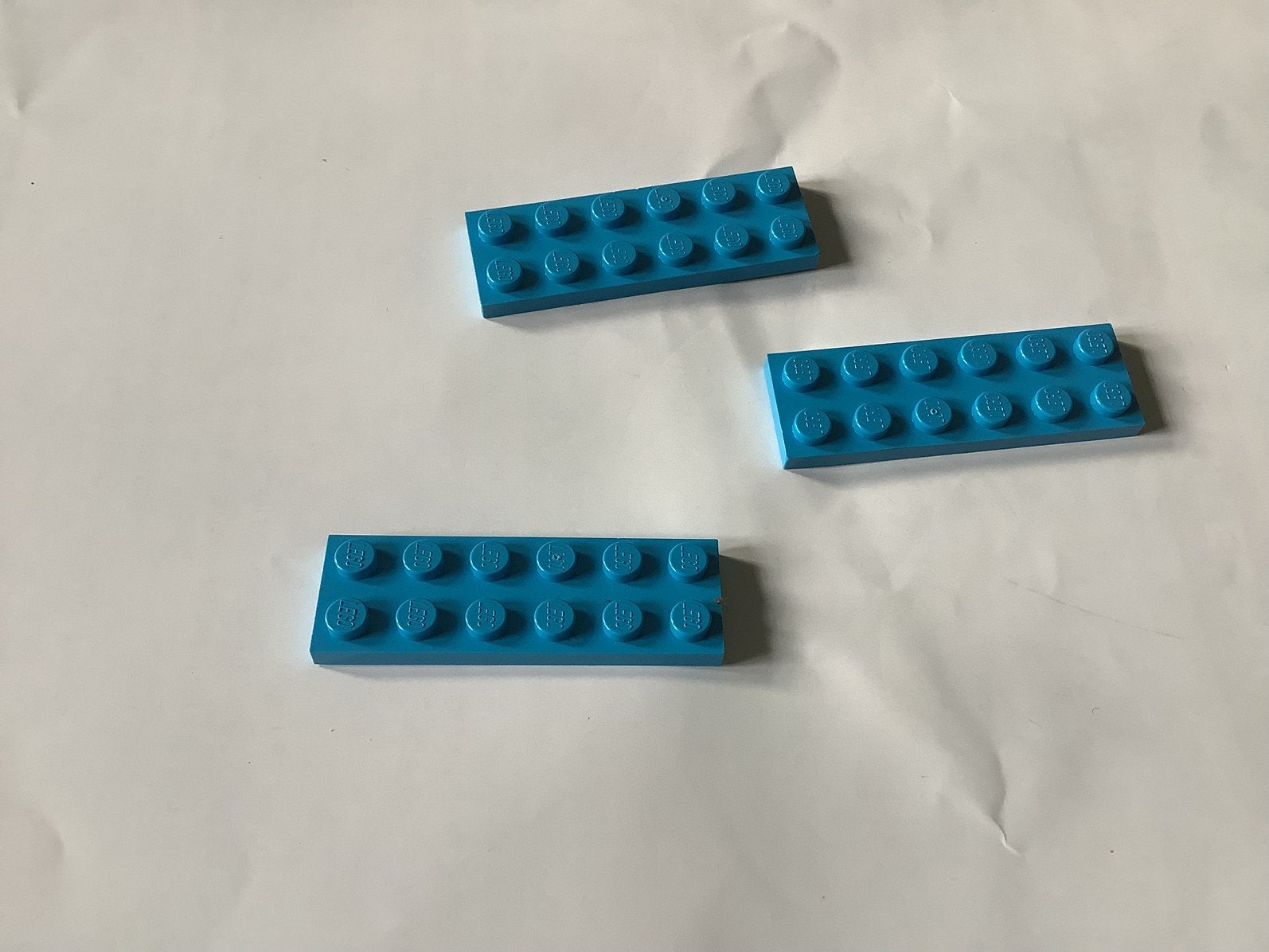 Lego plaat 2x6 azuurblauw, Ophalen of Verzenden, Gebruikt, Losse stenen, Lego