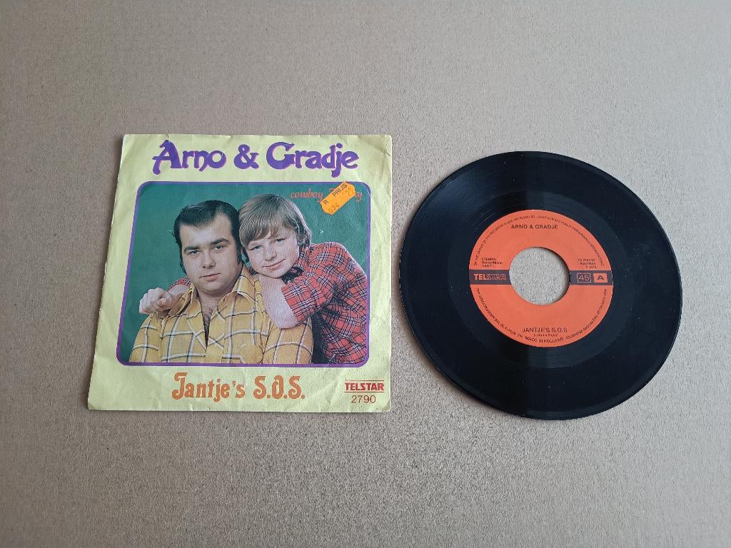 Single: Arno & Gradje - Jantje's S.O.S (1976) Telstar 2790, Cd's en Dvd's, Vinyl Singles, Verzenden, Gebruikt, 7 inch, Nederlandstalig