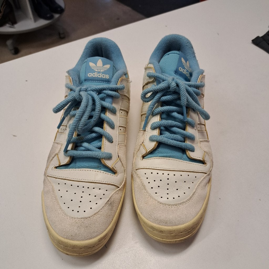 Adidas sneakers creme + blauwe veters(rivalry?) 46 2/3 50725, Blauw, ., Ophalen of Verzenden, Sneakers of Gympen