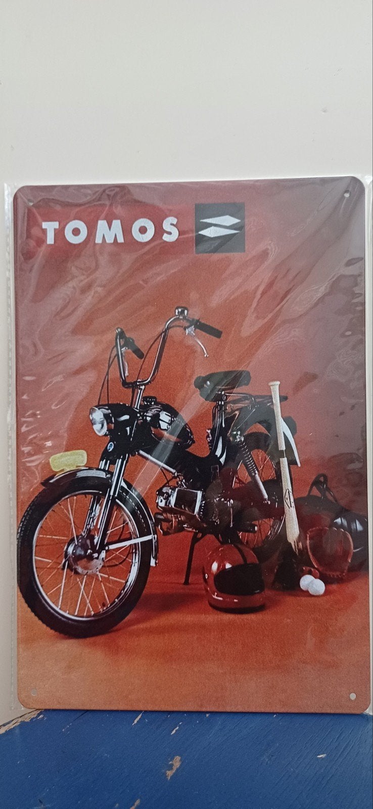 Tomos blikken bord  20 x 30 cm., Ophalen of Verzenden, Nieuw, Auto's