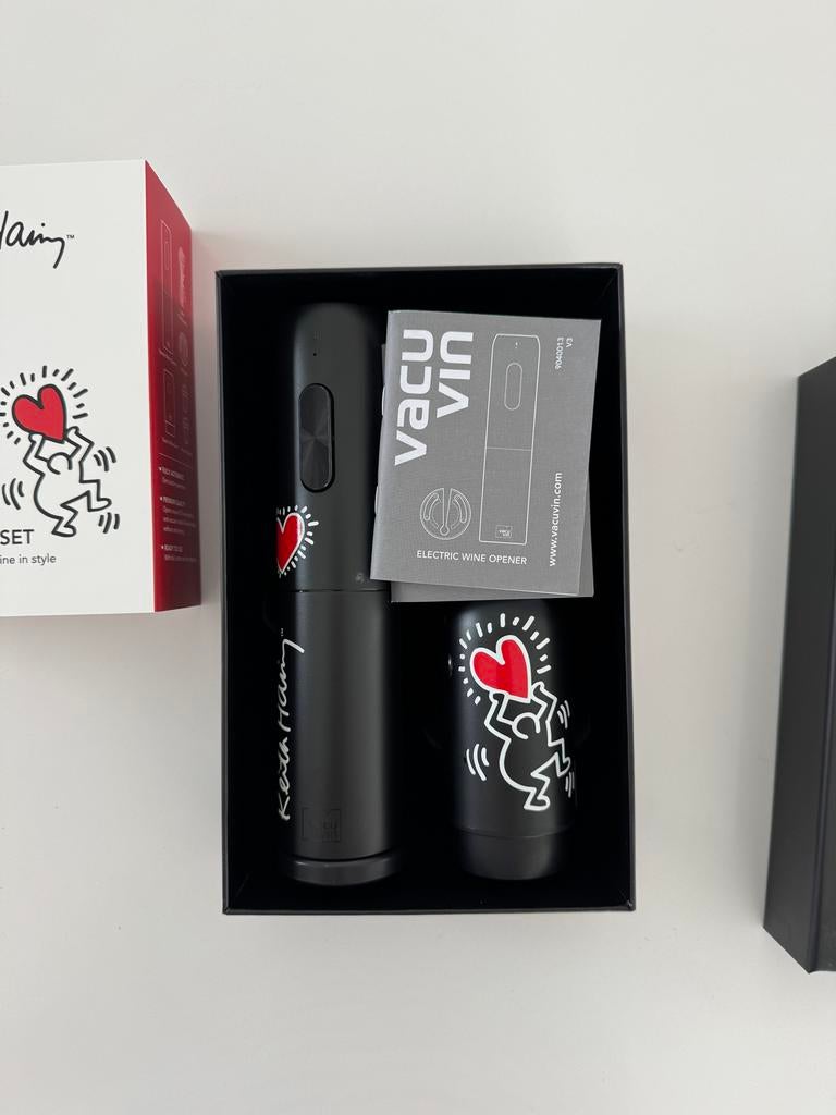 Vacu Vin x Keith Haring Elektrische Wijnopener Set, Ophalen of Verzenden, Nieuw