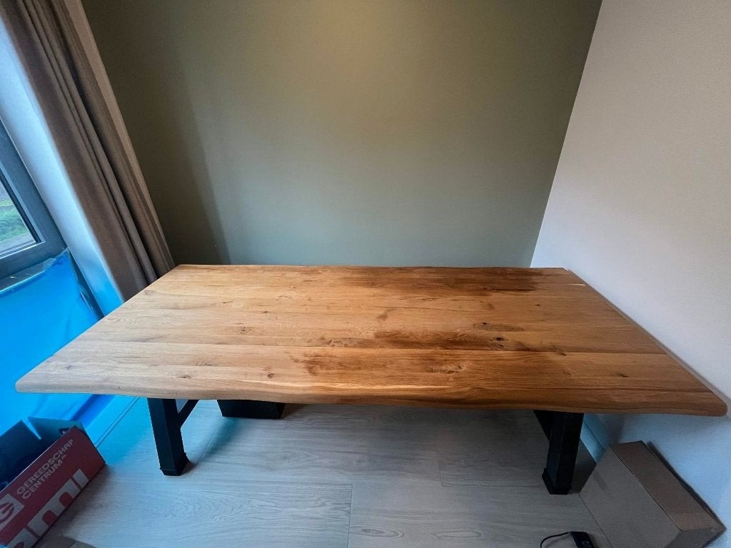 Eettafel, Huis en Inrichting, Tafels | Eettafels, Gebruikt, 50 tot 100 cm, 200 cm of meer, Vijf personen of meer, Rechthoekig