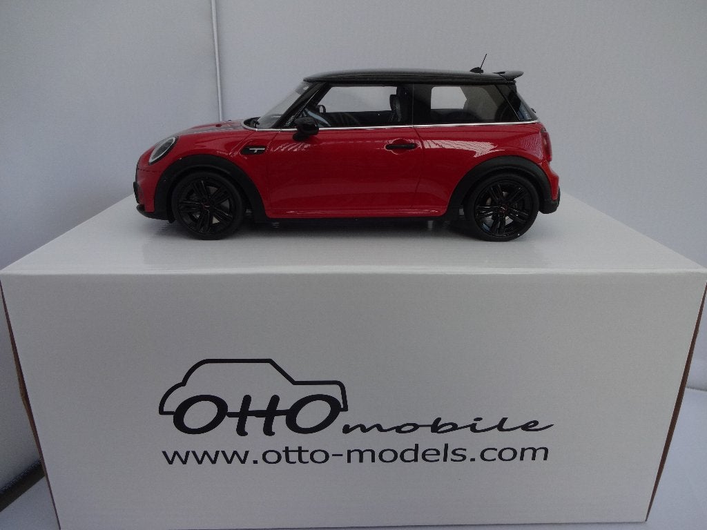 MINI COOPER JCW Rood met zwart dak van OTTO schaal 1:18, Hobby en Vrije tijd, Modelauto's | 1:18, Ophalen of Verzenden, Nieuw