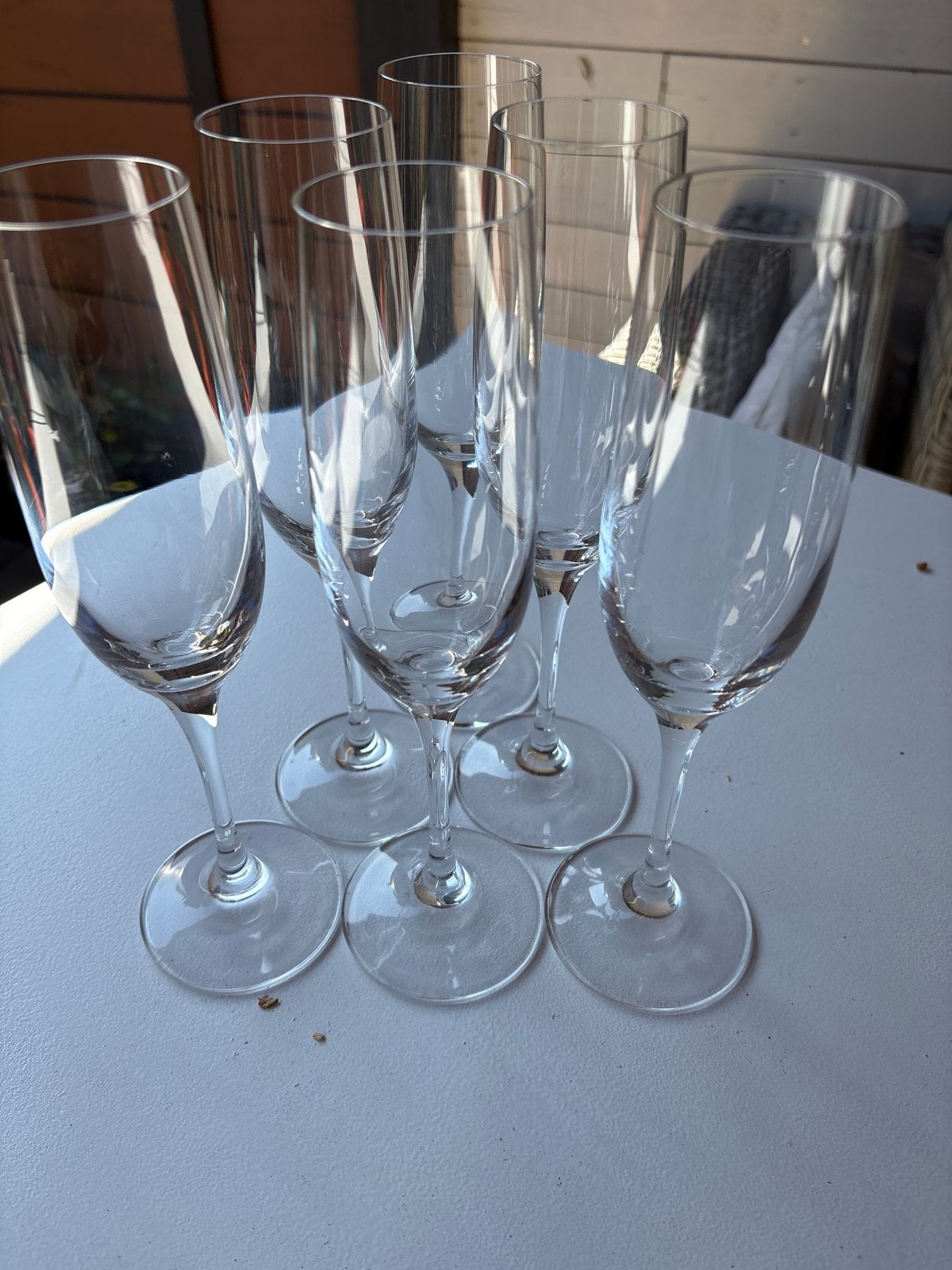 6 Spiegelau champagneglazen - Zo goed als nieuw, Ophalen of Verzenden, Zo goed als nieuw, Overige merken, Glas
