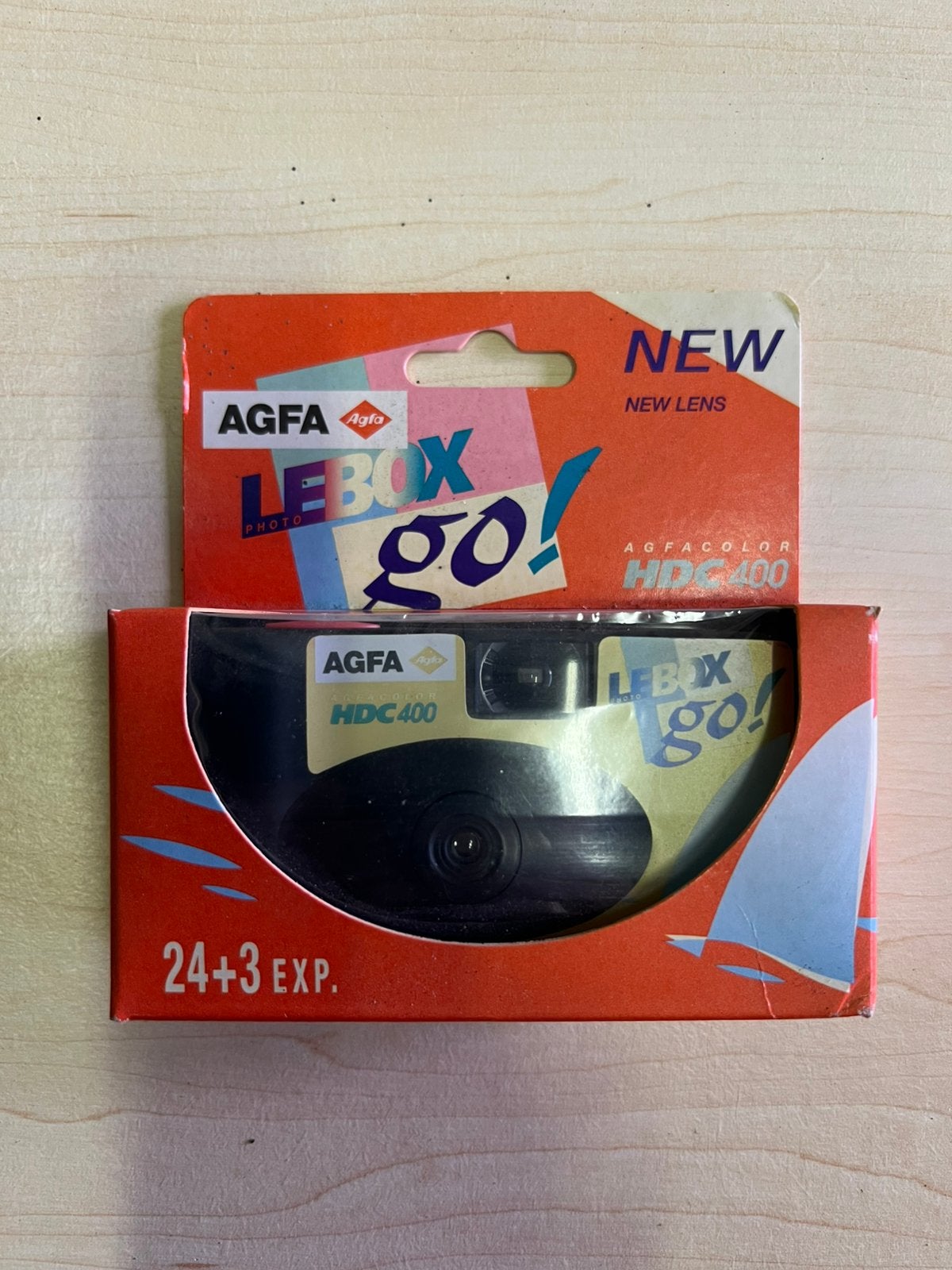 “Nieuwe” Wegwerpcamera photo AGFA Le Box go 24+3 EXP HDC 400, Ophalen of Verzenden, 1980 tot heden, Fototoestel