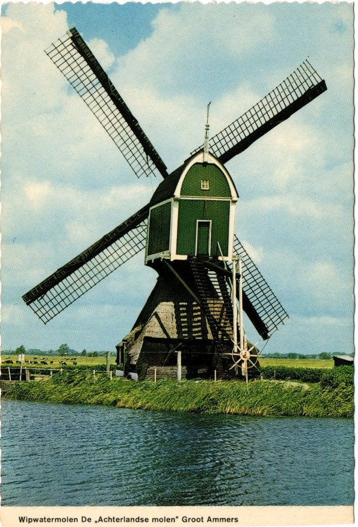 Groot Ammers  De Achterlandse molen, Ophalen of Verzenden, Ongelopen, Zuid-Holland