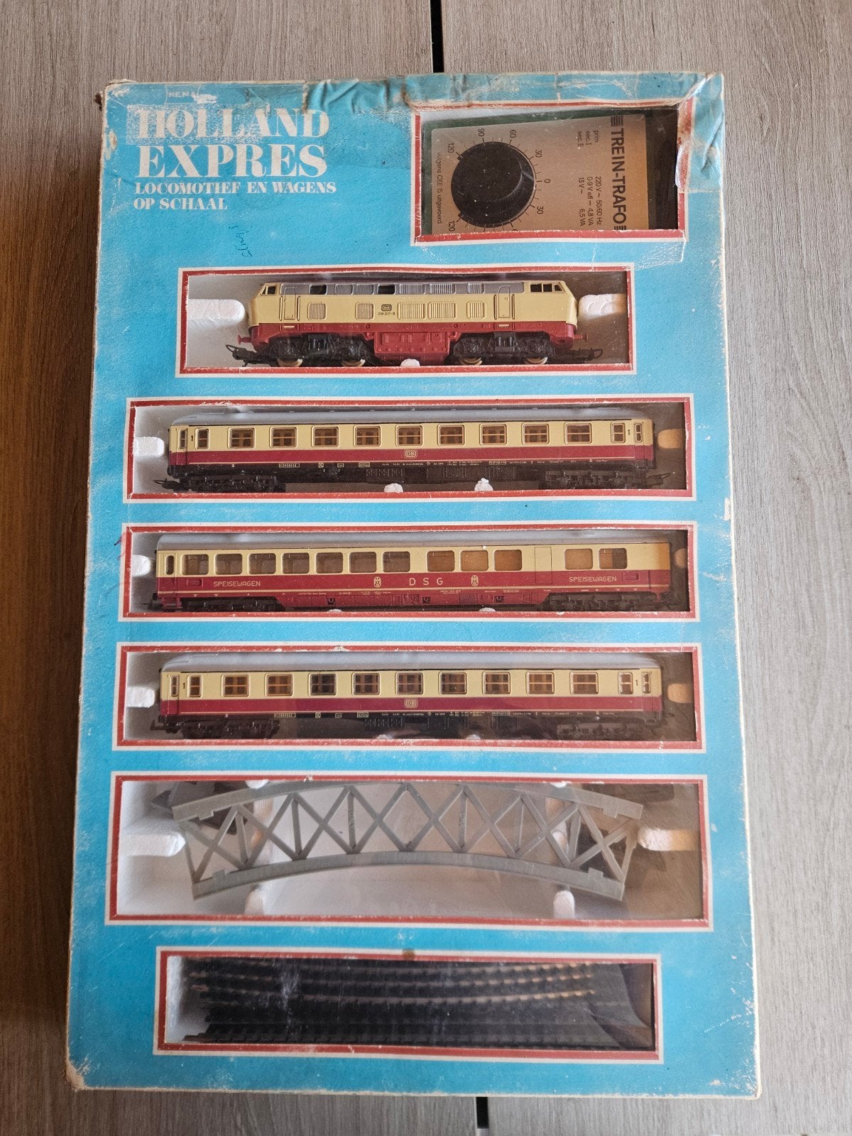 Lima treinset met Locomotief en Wagons, Gelijkstroom, Ophalen of Verzenden, Lima, Gebruikt