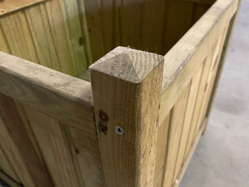 015. Houten Bloembak 49,5 x 49,5 x 45 cm Nu voor € 15,00, Tuin en Terras, Minder dan 60 cm, Vierkant, Nieuw, Ophalen of Verzenden