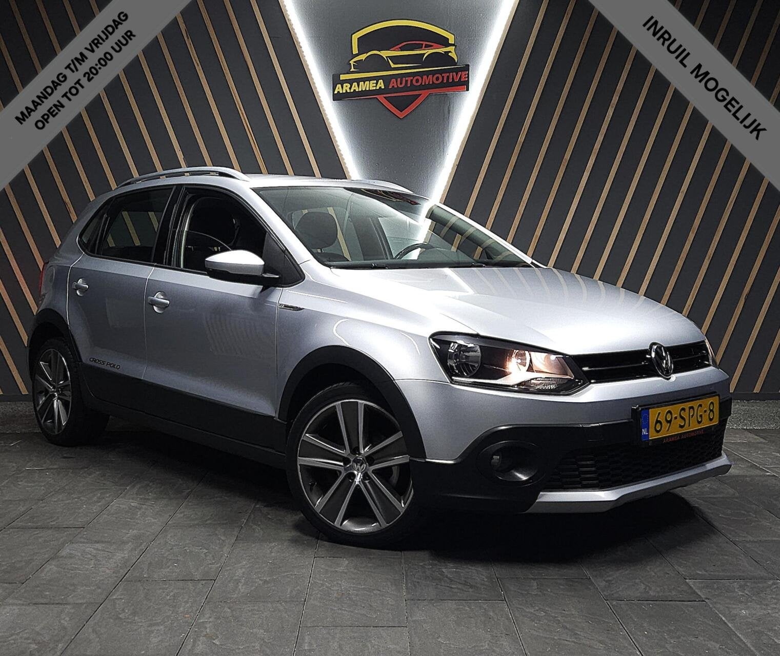 VW Cross Polo 1.4-16V|Trekhaak|Cruise|Touchscreen|Nette auto, Auto's, Voorwielaandrijving, 86 pk, 4 cilinders, Origineel Nederlands